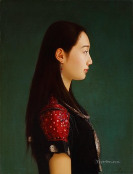 mujer de nacionalidad miao niña china Pinturas al óleo